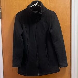 North Face Caroluna Fleece Lined Women’s Quilted Coat Black Full Zip Size Small